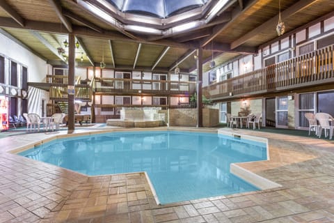 Indoor pool, open 9 AM to 10 PM, sun loungers