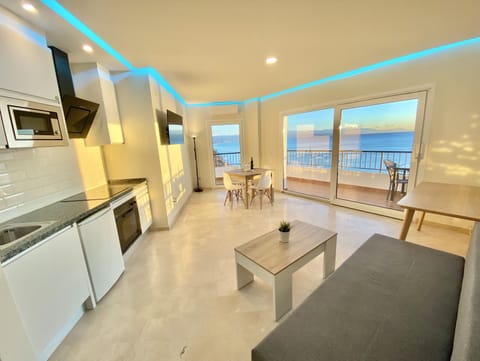 Superior Apartment, Sea View, Beachside | Living room | 42-inch flat-screen TV with digital channels, TV, streaming services