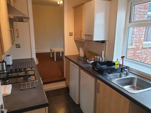 Apartment | Private kitchen | Fridge, microwave, oven, stovetop