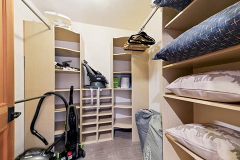 Upstairs king bedroom walk in closet.
