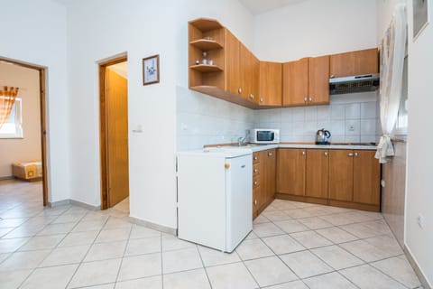 Apartment, 2 Bedrooms (A3) | Private kitchen | Fridge, microwave, stovetop, coffee/tea maker