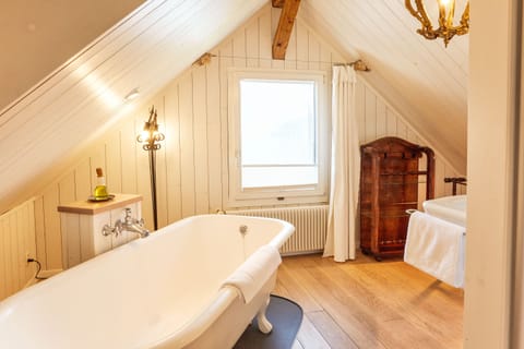 Roof Top Suite | Bathroom | Eco-friendly toiletries, hair dryer, bathrobes, slippers