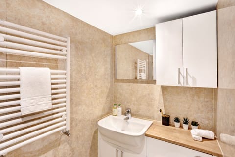 Executive Apartment | Bathroom | Shower, rainfall showerhead, free toiletries, hair dryer