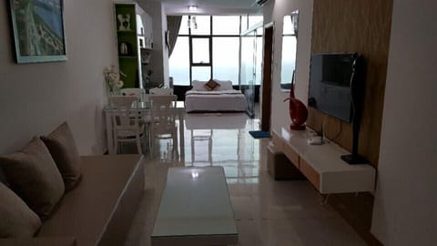 Sea or City View Apartment 1 Bed | Living area | 32-inch flat-screen TV with cable channels, TV