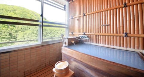 Superior Japanese-Western style room with private open air bath - Non Smoking (No Single Use) | Bathroom | Combined shower/tub, free toiletries, hair dryer, bathrobes