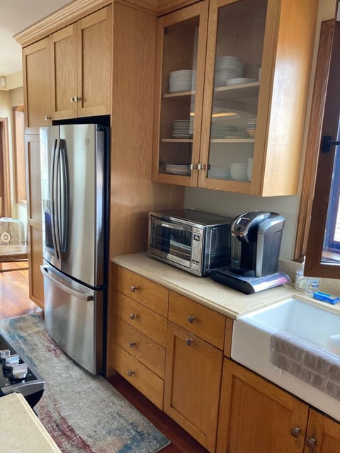 new fridge in kitchen