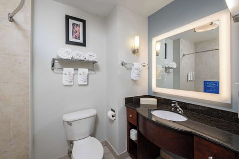 Suite, Non Smoking | Bathroom | Combined shower/tub, free toiletries, hair dryer, towels