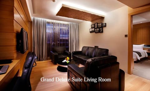 Grand Deluxe Terrace | Living room | 42-inch plasma TV with satellite channels, TV