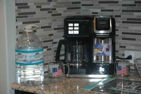 Complimentary coffee, tea, cocoa