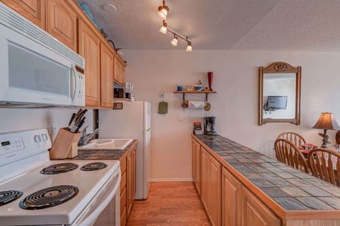 It has a full kitchen with full-size appliances