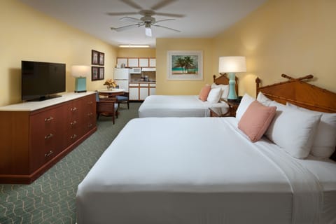 Deluxe Suite, 2 Queen Beds | Pillowtop beds, desk, laptop workspace, iron/ironing board