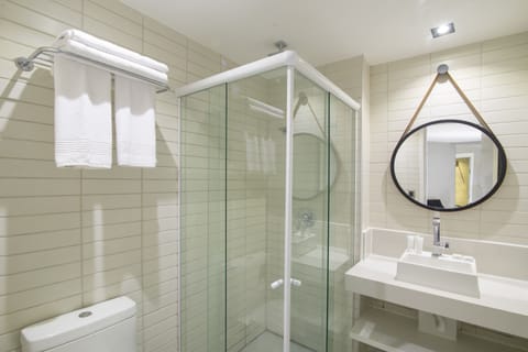 Superior Room | Bathroom | Shower, hair dryer, towels, soap