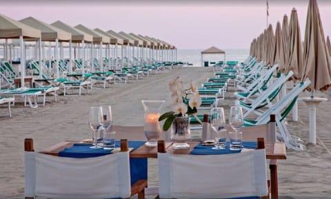 Outdoor banquet area