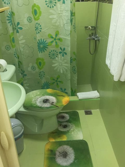 Classic Apartment | Bathroom | Shower, rainfall showerhead, towels, soap