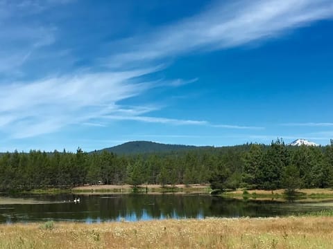 Best view in Sunriver! Look out over Lake Aspen from the living room.