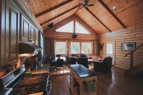 Bear Cabin with Hot tub | Living area
