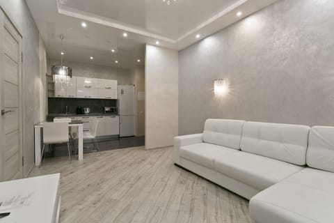 Deluxe Apartment (floor 4) | Private kitchen | Full-size fridge, microwave, stovetop, coffee/tea maker