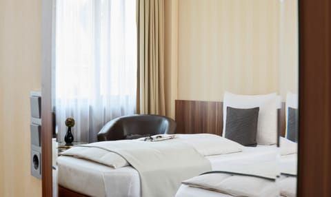 Premium bedding, free minibar, in-room safe, desk