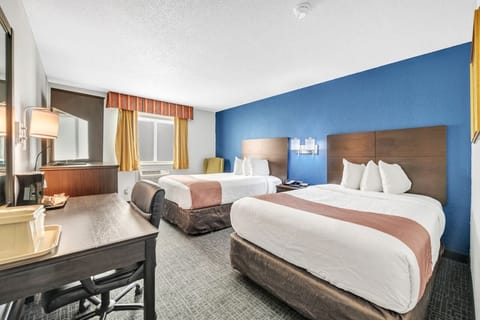 Standard Room, 2 Double Beds, Non Smoking | Premium bedding, down comforters, pillowtop beds, desk