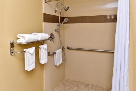 Standard Room, 1 Queen Bed, Accessible, Non Smoking | Bathroom | Combined shower/tub, free toiletries, hair dryer, towels