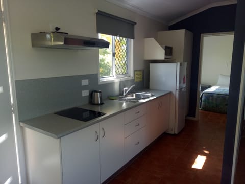 Family Cabin, 1 Bedroom, Accessible, Kitchenette | Private kitchenette | Mini-fridge, microwave, electric kettle, freezer