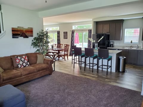 Entry into Living Room and Kitchen