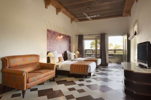 Premium Villa Room Overlooking Valley / Sajjan-Garh Fort | Premium bedding, Select Comfort beds, minibar, in-room safe
