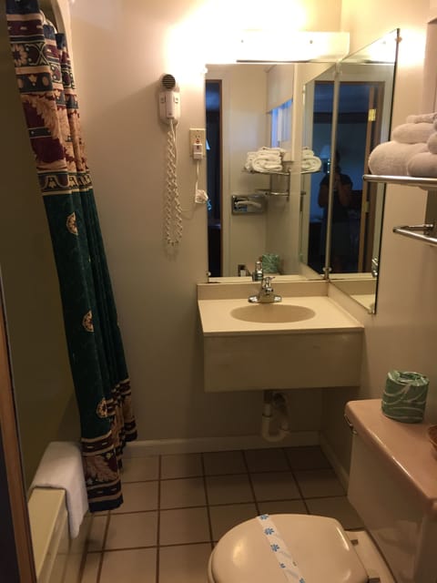 Standard Double Room | Bathroom | Combined shower/tub, hair dryer, towels