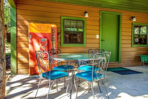 Many of our visitors have commented on the splashes of color on the shaded patio. It's all part of creating a great time for our guests!