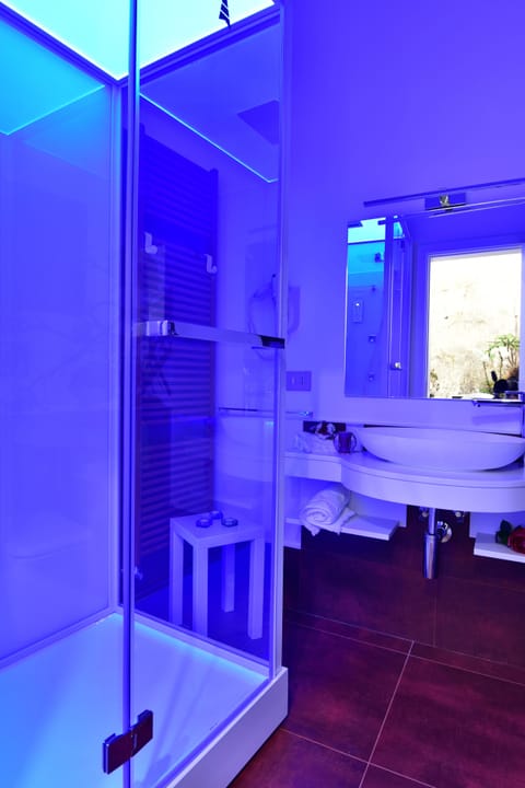 Luxury Double Room | Bathroom | Hydromassage showerhead, designer toiletries, hair dryer, bathrobes