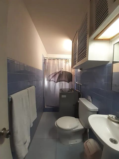 Panoramic Apartment | Bathroom | Shower, towels, toilet paper