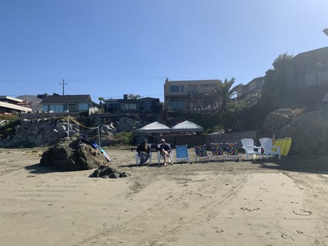 View from the beach looking up at the beach house!