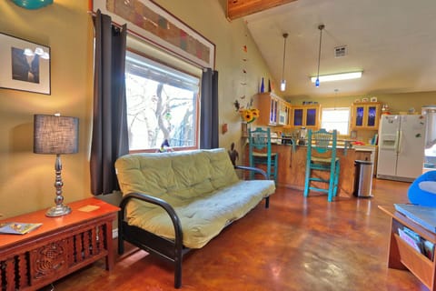 A futon bed is also available for extra guests