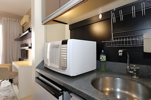 Apartment | Private kitchen | Fridge, microwave, stovetop, electric kettle