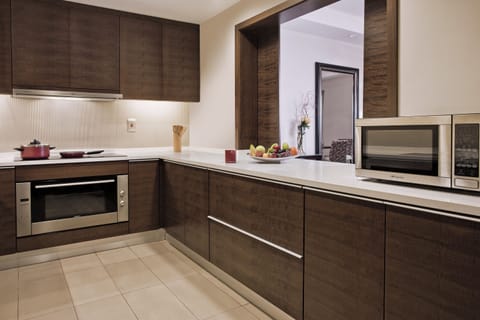 Design Apartment, 2 Bedrooms, Kitchenette | Private kitchenette | Fridge, microwave, stovetop, dishwasher