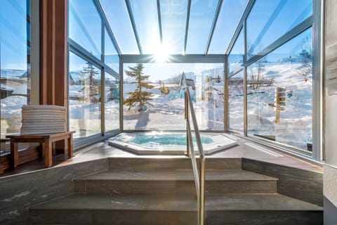 Indoor pool, seasonal outdoor pool