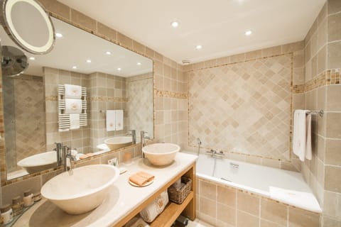 Duplex | Bathroom | Designer toiletries, hair dryer, bathrobes, slippers