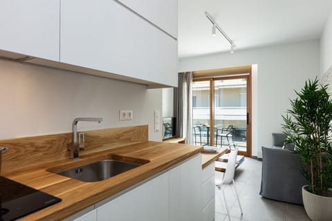 Superior Apartment, 1 Bedroom, City View | Private kitchen | Fridge, stovetop, electric kettle, cookware/dishes/utensils