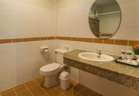 Basic Triple Room | Bathroom | Shower, hydromassage showerhead, free toiletries, towels