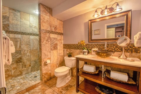 Studio Suite | Bathroom | Shower, free toiletries, hair dryer, towels