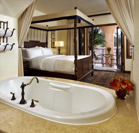 Premium bedding, down comforters, pillowtop beds, in-room safe