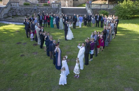 Outdoor wedding area