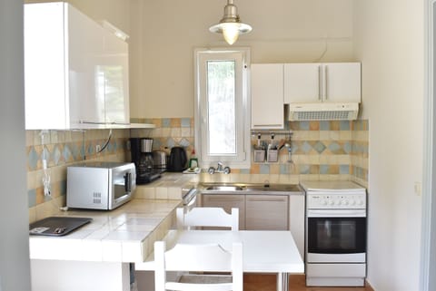 Apartment, 2 Bedrooms (up to 4 people) | Private kitchen | Fridge, microwave, oven, stovetop