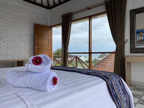 Superior Double Room with Sea/Mountain View | Premium bedding, pillowtop beds, minibar, in-room safe