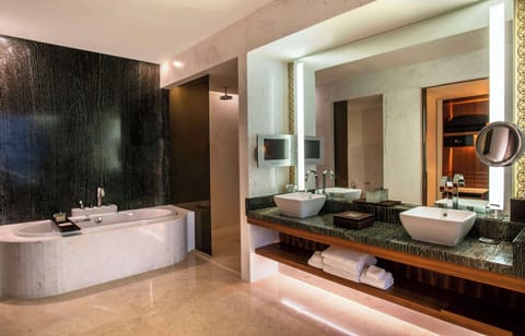 Panoramic Suite, Ocean View | Bathroom | Separate tub and shower, deep soaking tub, rainfall showerhead