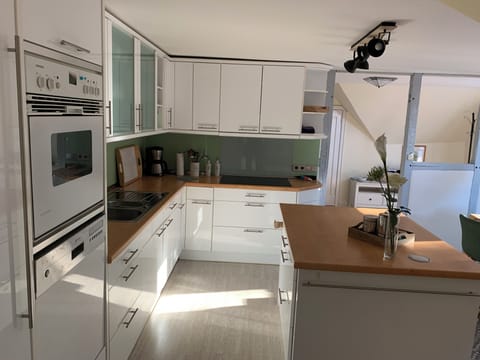 Superior Apartment (incl. EUR 120 Cleaning fee) | Private kitchen | Full-size fridge, microwave, oven, stovetop