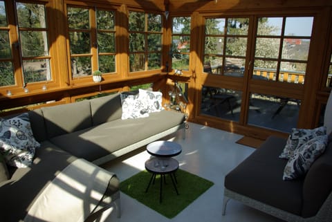 Superior Apartment (incl. EUR 120 Cleaning fee) | Living area | 32-inch flat-screen TV with satellite channels, TV, DVD player