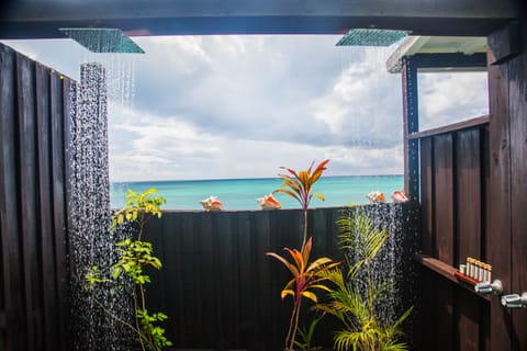 Sunset View Cottage | Bathroom | Shower, rainfall showerhead, free toiletries, hair dryer