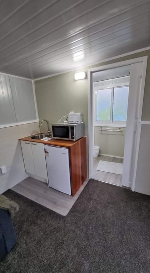 Full-size fridge, microwave, oven, stovetop