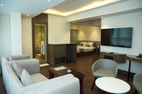 Suite, 1 Double Bed | Living area | LED TV